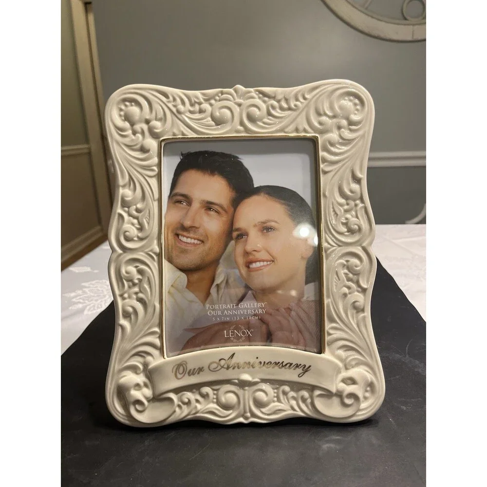 Lenox “Our Anniversary” Embossed Scroll 5x7 Photo Frame